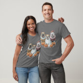 Halloween English Bulldogs Pumpkin T-Shirt (Unisex)