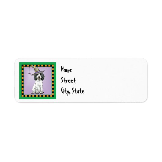 Halloween English Cocker Spanisch Label (Vorne)