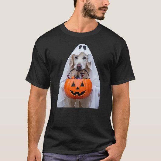 Halloween English Cream Golden Retriever Pumpkin D T-Shirt (Vorderseite)