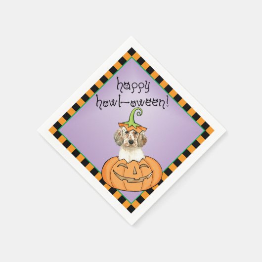 Halloween English Set Serviette (Ecke)