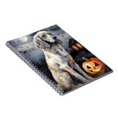 Halloween English Setter mit Pumpkins Beängstigend Notizblock (Rechte Seite)