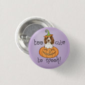 Halloween English Springer Spaniel Button (Vorne & Hinten)