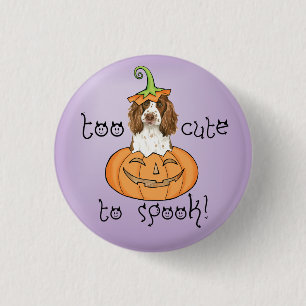 Halloween English Springer Spaniel Button