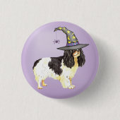 Halloween English Toy Spaniel Pinback Button (Vorderseite)