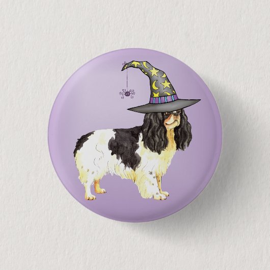 Halloween English Toy Spaniel Pinback Button (Vorderseite)