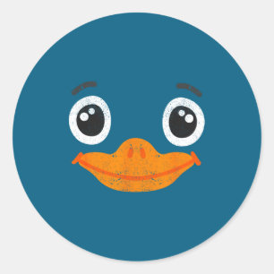 Halloween-Enten-Gesichtskostüm Tiere Süß Einfach E Runder Aufkleber