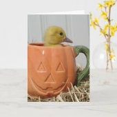 Halloween-Entlein Karte (Gelbe Blume)