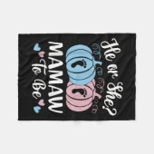 Halloween Er oder Sie Mamaw To Be Kürbis Geschlech Fleecedecke (Vorderseite (Horizontal))