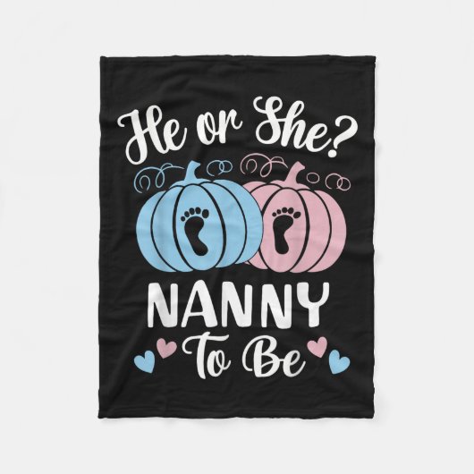 Halloween Er oder Sie Nanny To Be Kürbis Geschlech Fleecedecke (Vorderseite)