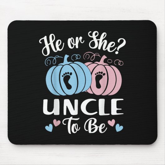 Halloween Er oder Sie Onkel wird Kürbis Geschlecht Mousepad (Vorne)