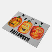 HALLOWEEN ERIE PUMPKIN FACES FUßMATTE (Schrägansicht)