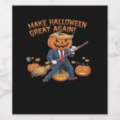 Halloween erneut großartig machen - unheimliches H Weinetikett (Einzelnes Label)