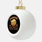 Halloween erneut - Trumpkin Keramik Kugel-Ornament (Rechts)