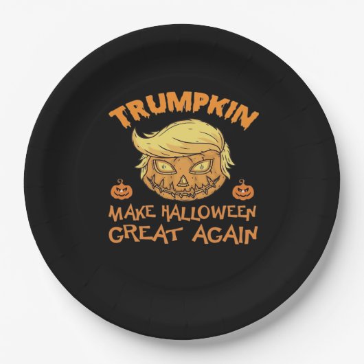 Halloween erneut - Trumpkin Pappteller (Vorderseite)