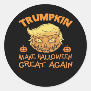 Halloween erneut - Trumpkin Runder Aufkleber