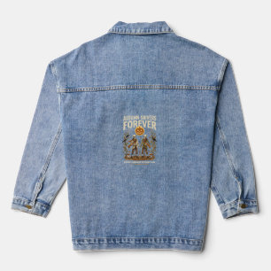Halloween Ernte Knochen Umarmen Jeansjacke