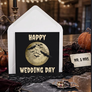 Halloween-Ernte-Vollmond und Fledermäuse im Nachtf Karte