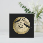 Halloween Ernte Vollmond- und Nachtflieger Karte (Stehend Vorderseite)
