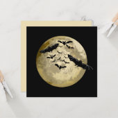 Halloween Ernte Vollmond- und Nachtflieger Karte (Vorderseite/Rückseite Beispiel)