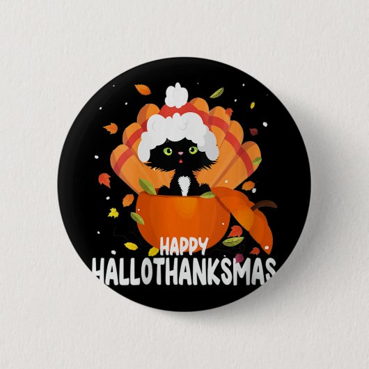 Halloween-Erntedank Button (Vorderseite)