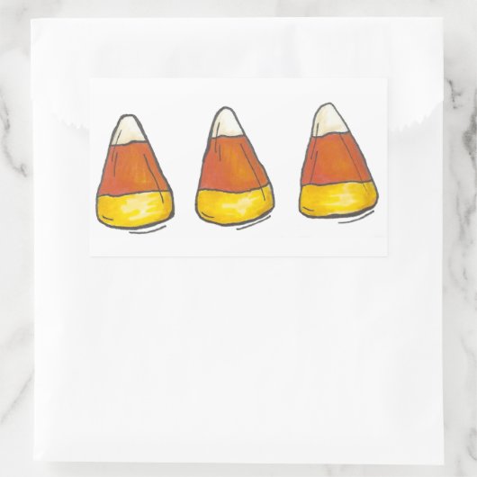 Halloween Erntedank Candy Cornwall Herbst Rechteckiger Aufkleber (Tasche)