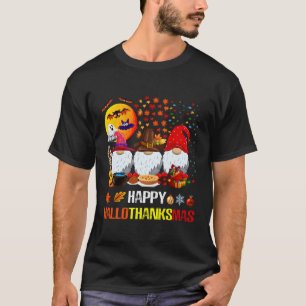Halloween Erntedank Frory Happy Hallothanksmas T-Shirt