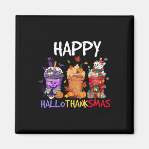Halloween Erntedank Happy Hallothanksmas Saison Magnet