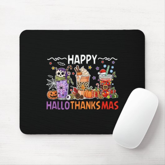 Halloween Erntedank Happy Season Coffee Halloth Mousepad (Mit Mouse)