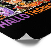 Halloween Erntedank Happy Season Coffee Halloth Poster (Ecke)