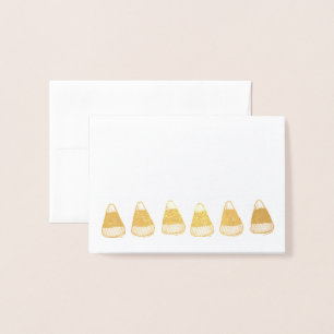 Halloween Erntedank Herbst Candy Corn Folienkarte