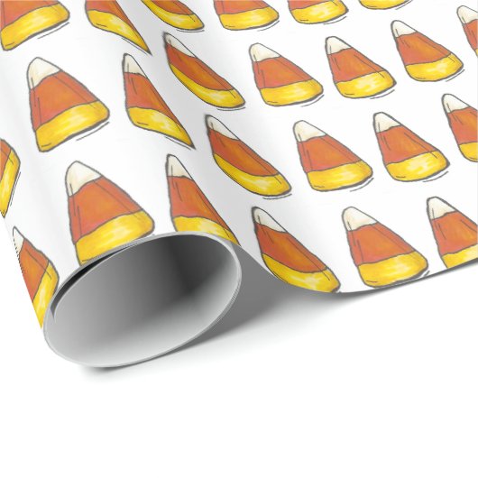 Halloween Erntedank Trick-oder Leckerei Candy Corn Geschenkpapier (Rolleneckpunkt)