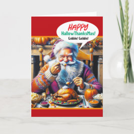 Halloween, Erntedank und Weihnachten Karte