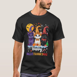 Halloween Erntedank Weihnachten 2024 Hallothanksm T-Shirt