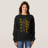 Halloween Erntedank Weihnachten Einfache Typografi Sweatshirt (Vorne ganz)