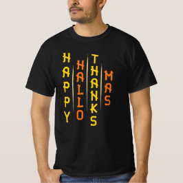 Halloween Erntedank Weihnachten Einfache Typografi T-Shirt