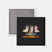 Halloween Erntedank Weihnachten Funny Corgi Hunde Magnet (Vorderseite/Rückseite)