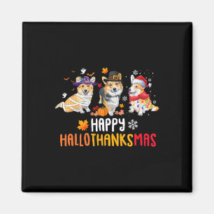 Halloween Erntedank Weihnachten Funny Corgi Hunde Magnet
