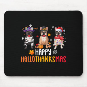 Halloween Erntedank Weihnachten Funny French Bull Mousepad