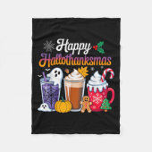 Halloween Erntedank Weihnachten Glückwunsch Hallow Fleecedecke (Vorderseite)