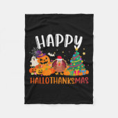 Halloween Erntedank Weihnachten Glückwunsch Hallow Fleecedecke (Vorderseite)
