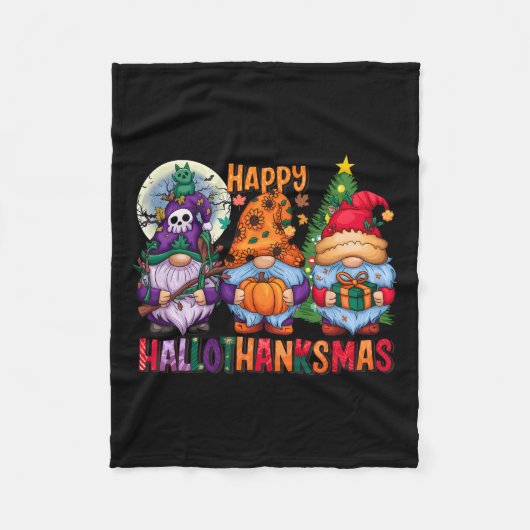 Halloween Erntedank Weihnachten Glückwunsch Hallow Fleecedecke (Vorderseite)