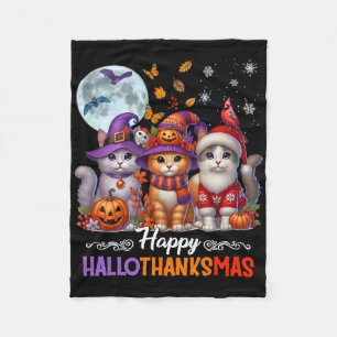 Halloween Erntedank Weihnachten Glückwunsch Hallow Fleecedecke