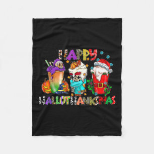 Halloween Erntedank Weihnachten Glückwunsch Hallow Fleecedecke