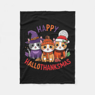 Halloween Erntedank Weihnachten Glückwunsch Hallow Fleecedecke