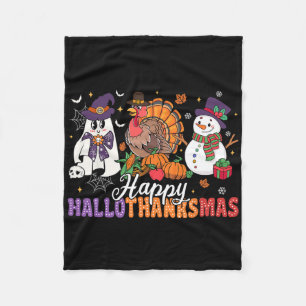 Halloween Erntedank Weihnachten Glückwunsch Hallow Fleecedecke