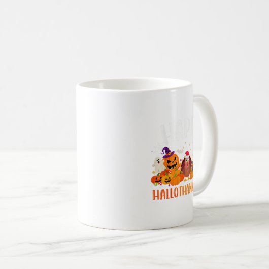 Halloween Erntedank Weihnachten Glückwunsch Hallow Kaffeetasse (VorderseiteRechts)