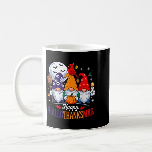 Halloween Erntedank Weihnachten Glückwunsch Hallow Kaffeetasse (Links)