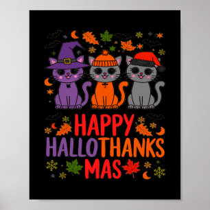 Halloween Erntedank Weihnachten Glückwunsch Hallow Poster