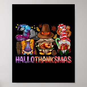 Halloween Erntedank Weihnachten Glückwunsch Hallow Poster