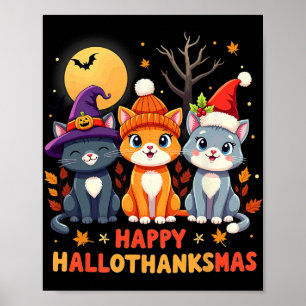 Halloween Erntedank Weihnachten Glückwunsch Hallow Poster